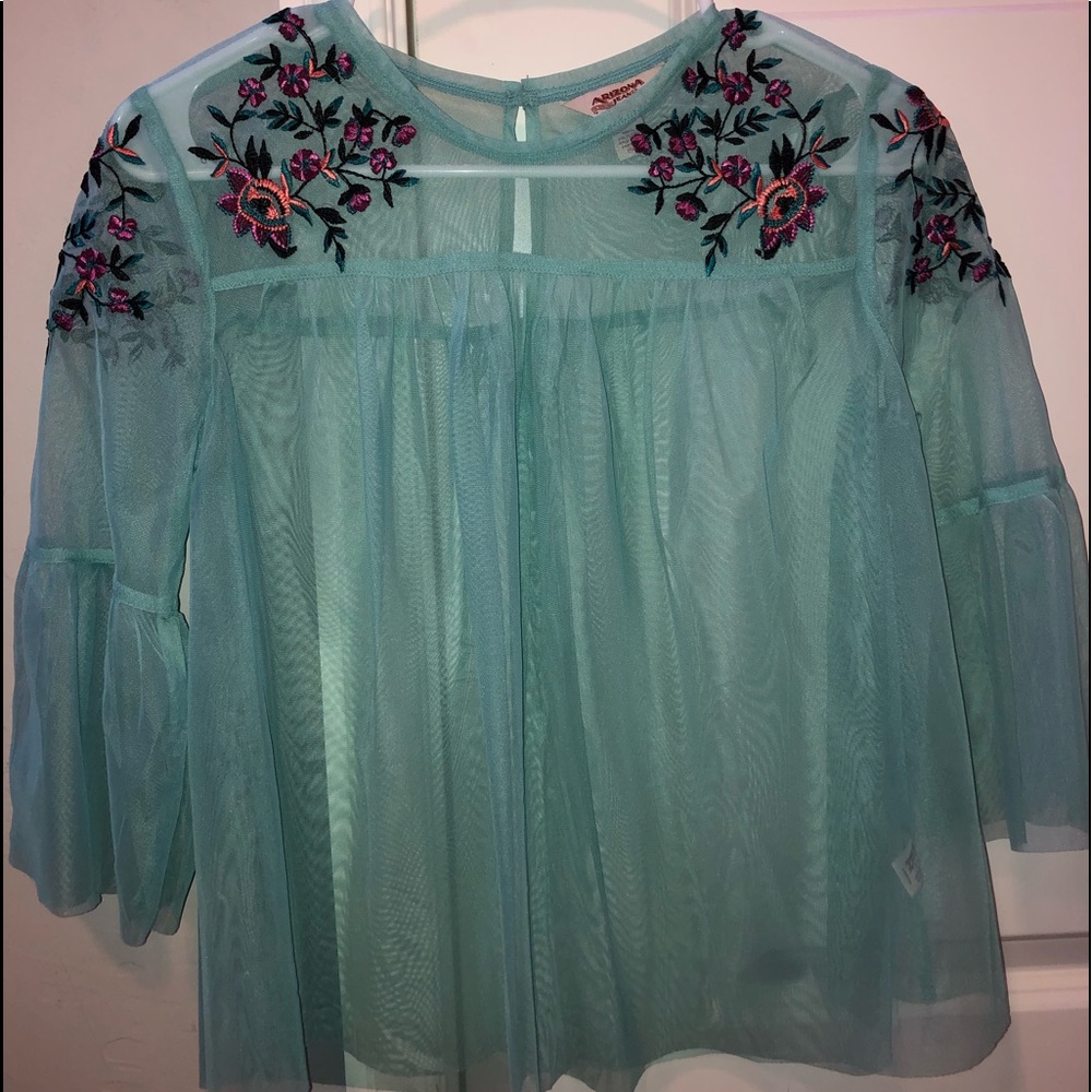 Teal arizona jeans company top